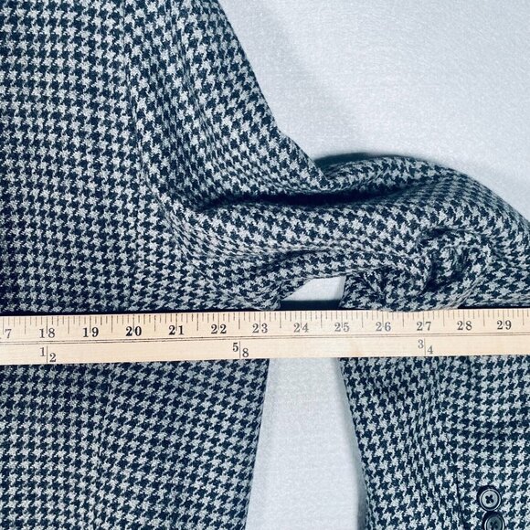 Lauren Ralph Lauren Jacket Womens 16W Gray Wool Full Zip Houndstooth Coat - Picture 10 of 13